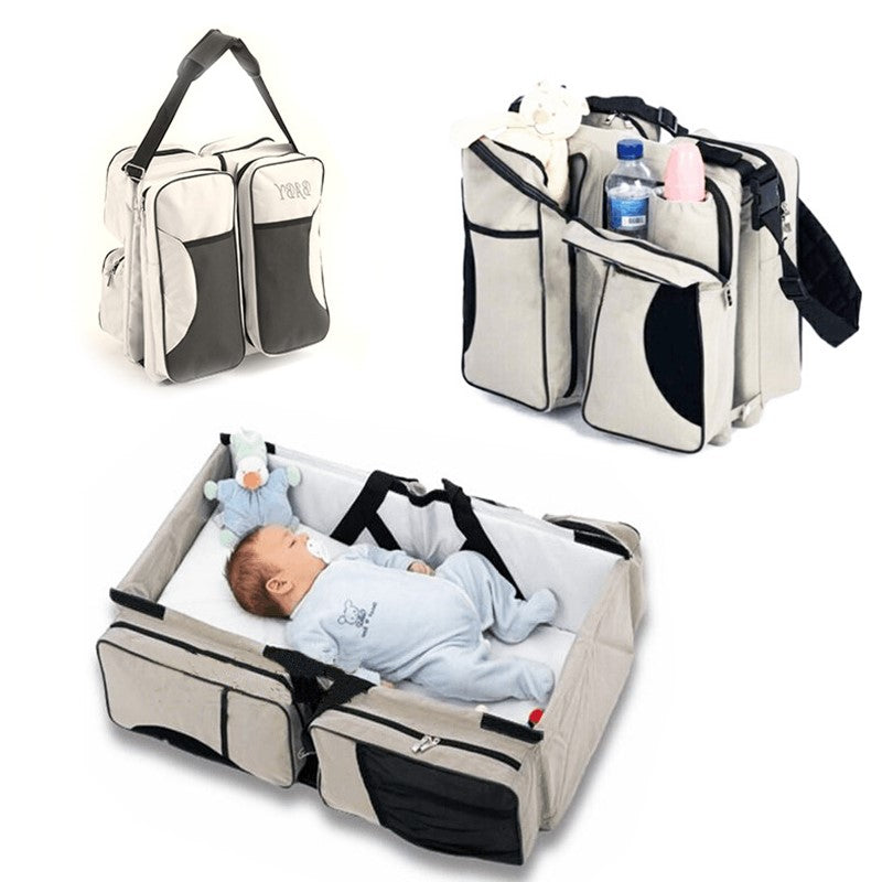 3-in-1 Universal Infant Travel Tote Bassinet Crib, Changing Station and Diaper Bag