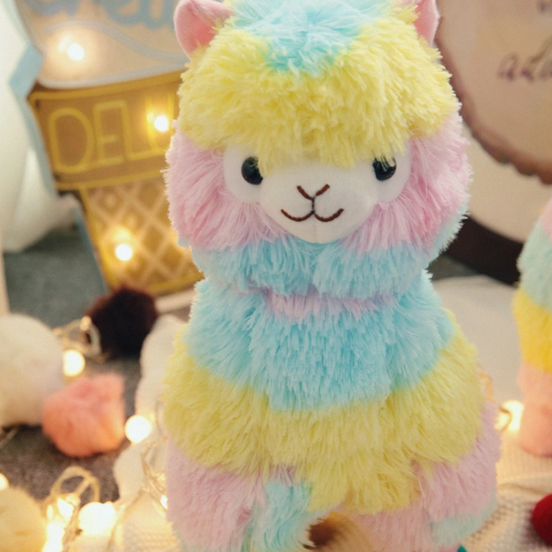 Rainbow Alpaca Plush Toy