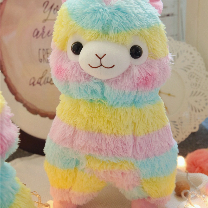 Rainbow Alpaca Plush Toy