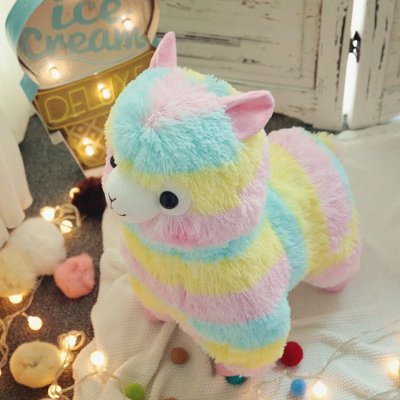 Rainbow Alpaca Plush Toy