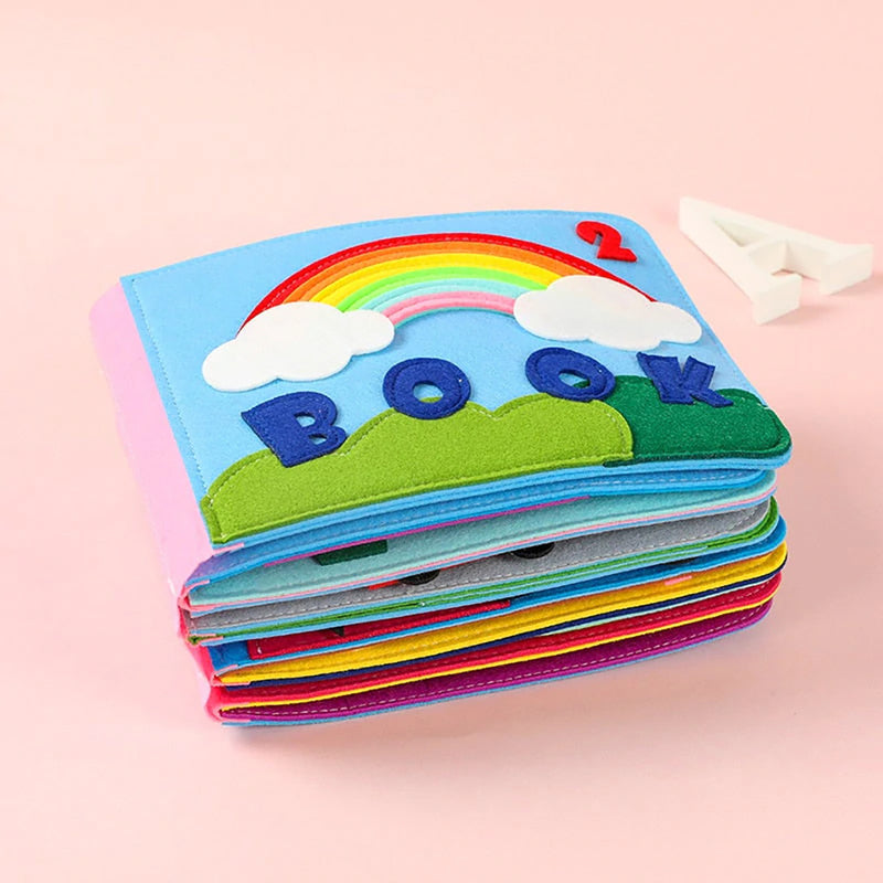 Washable Montessori Baby 3D Toddlers Story Cloth Book