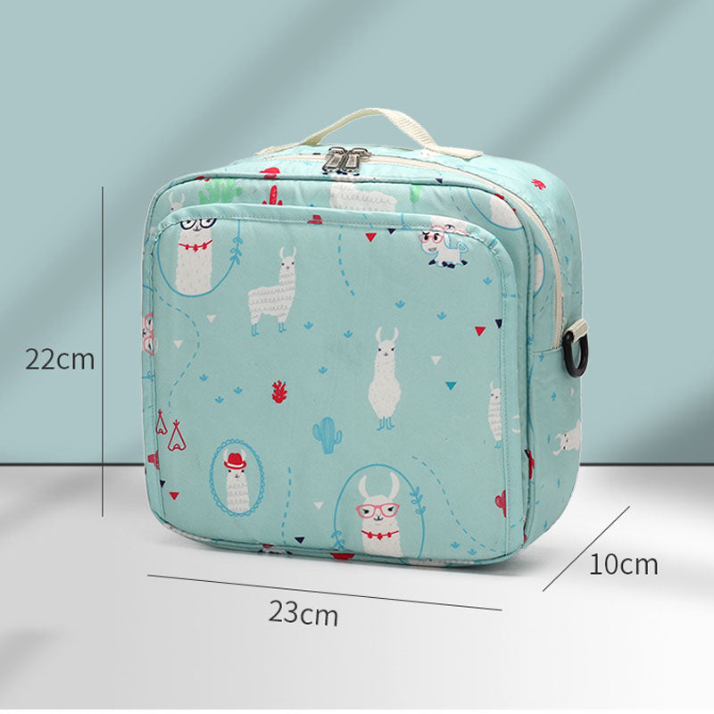 Waterproof Portable Cartoon Print Diaper Bag