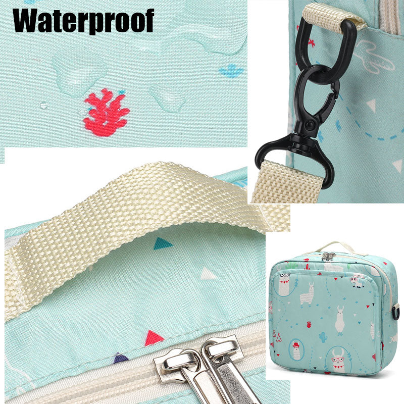 Waterproof Portable Cartoon Print Diaper Bag