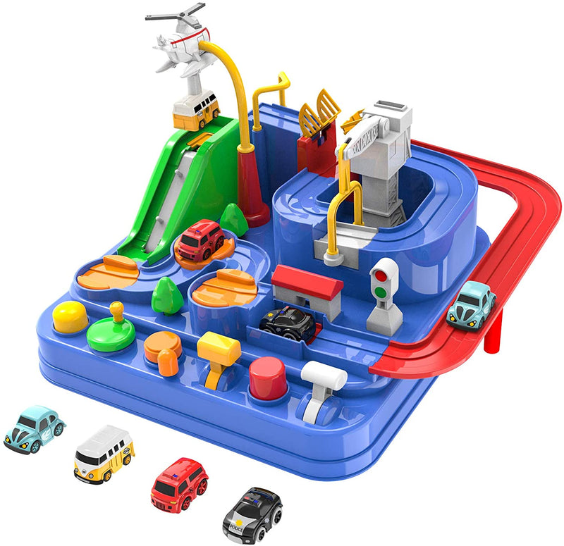 Car Adventure Toys City Rescue with 4 Mini Cars