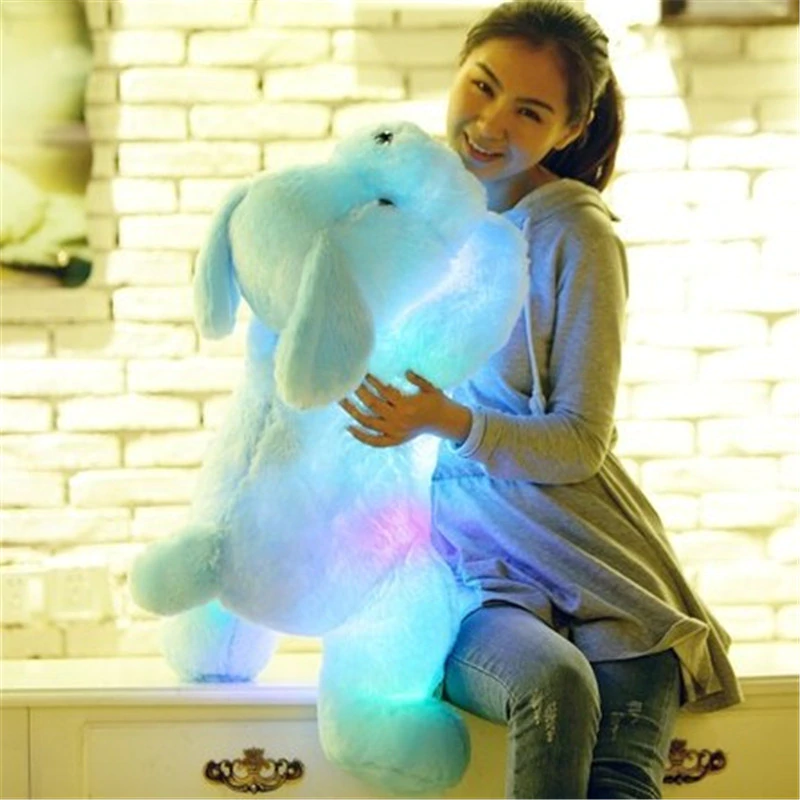 1pc 50cm luminous dog plush doll colorful LED