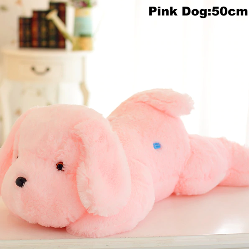 1pc 50cm luminous dog plush doll colorful LED