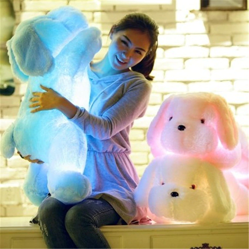 1pc 50cm luminous dog plush doll colorful LED