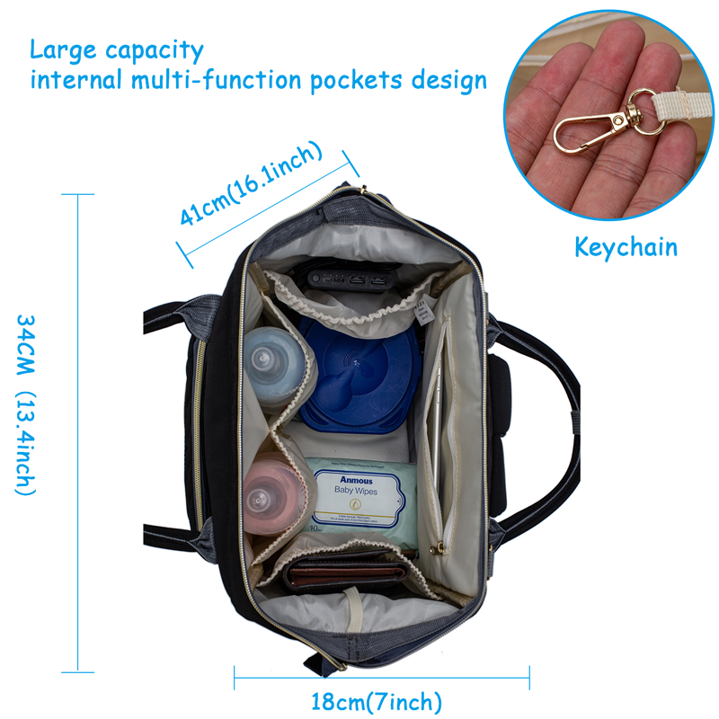 Durable Maternity Travel Backpack for Baby Care with Changing Pads