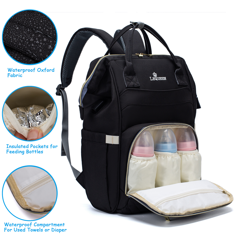 Durable Maternity Travel Backpack for Baby Care with Changing Pads