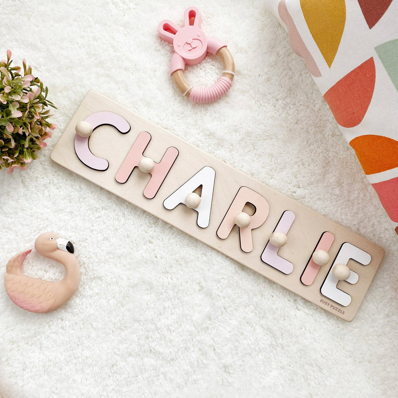 Personalized Name Puzzle, Wooden Toys, Custom Toddler Toys