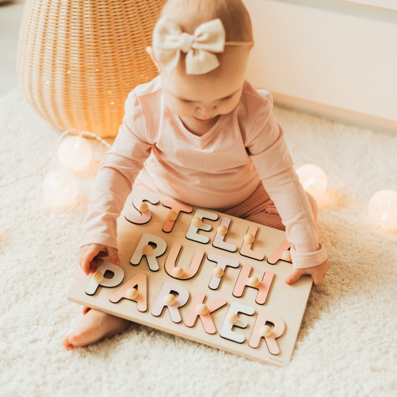 Personalized Name Puzzle, Wooden Toys, Custom Toddler Toys